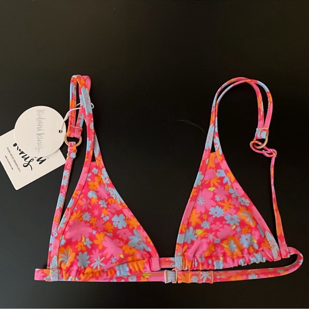 Raspberry Rose: Twin Strap Bralette Bikini Top